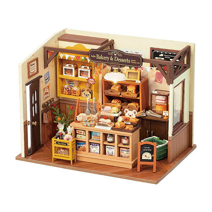 Miniature Bakery & Dessert - Room DIY Kit With Mini Wooden Furniture