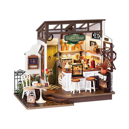 Miniature Cafe Shop - Room DIY Kit With Mini Appliances and Decorations