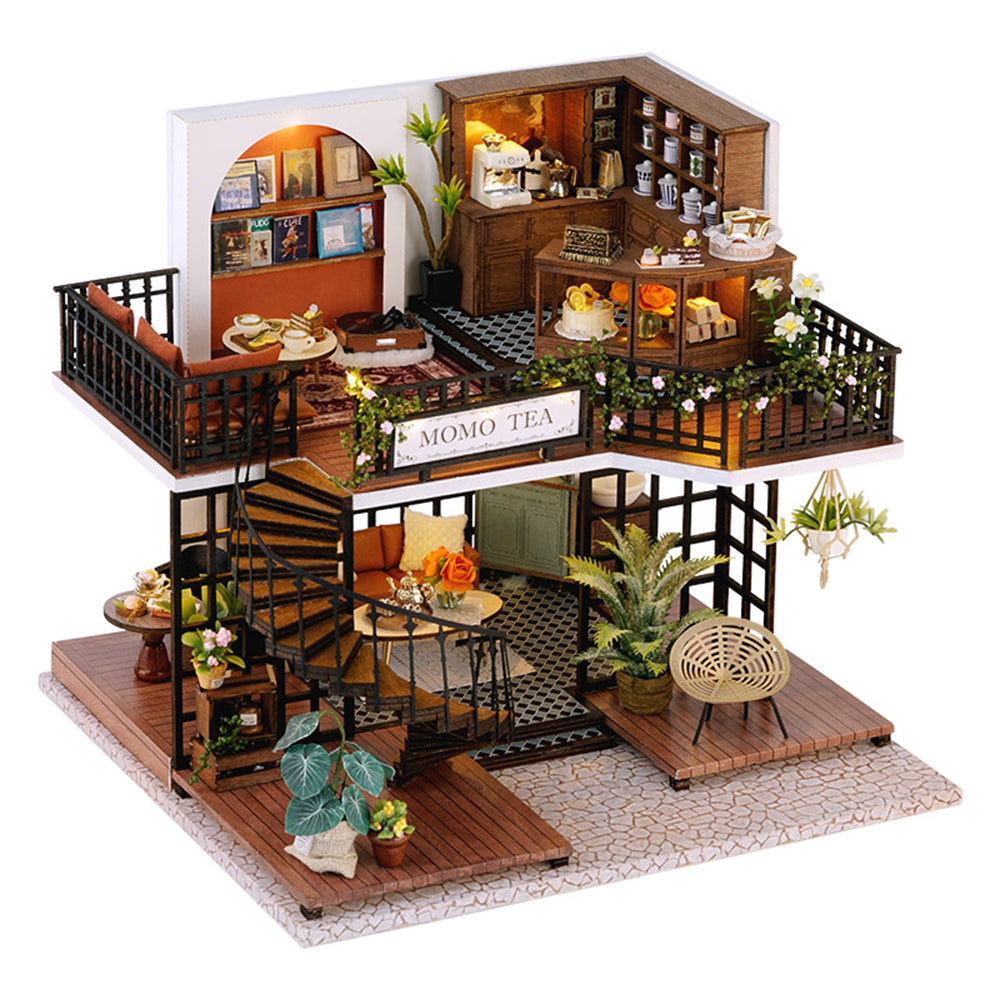 Miniature Forest Tea Shop - House DIY Kit With Mini Furniture