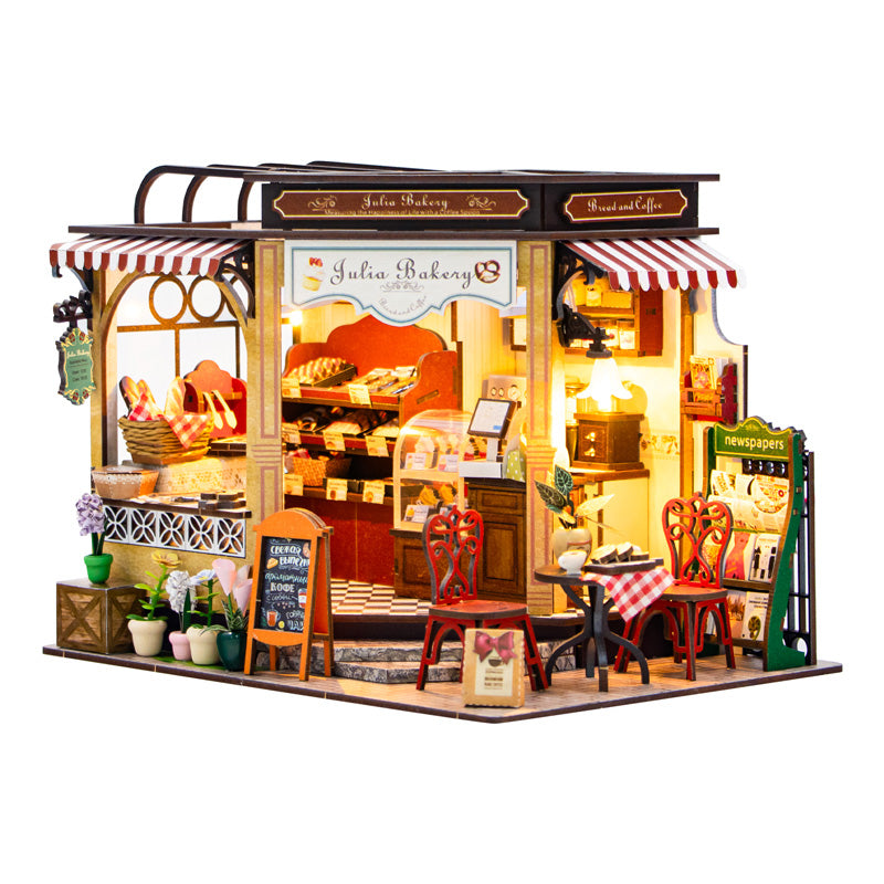 Miniature Bakery Shop - Room DIY Kit With Mini Dessert Decorations