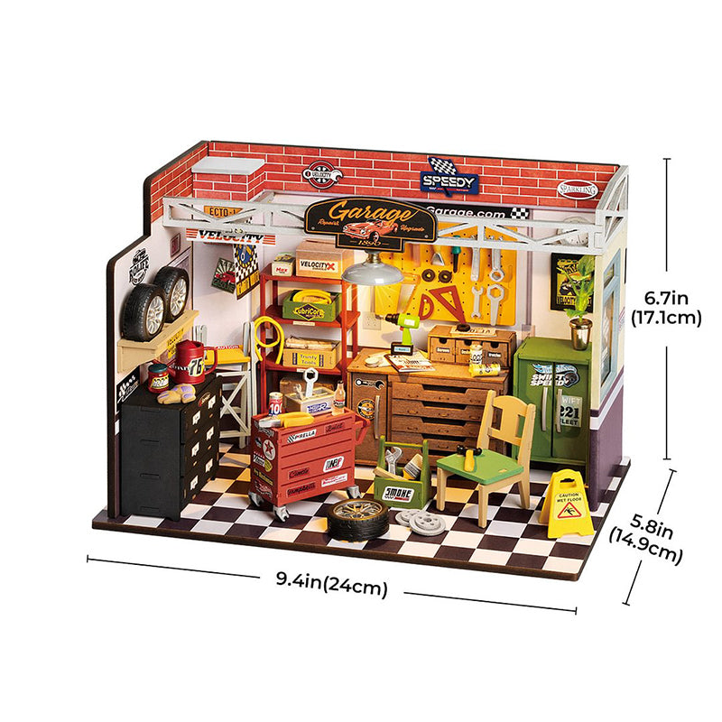 Miniature Garage Shop - Room DIY Kit With Mini Tool Decorations