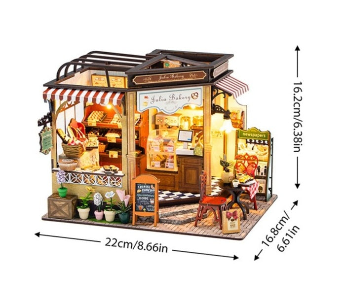 Miniature Bakery Shop - Room DIY Kit With Mini Dessert Decorations