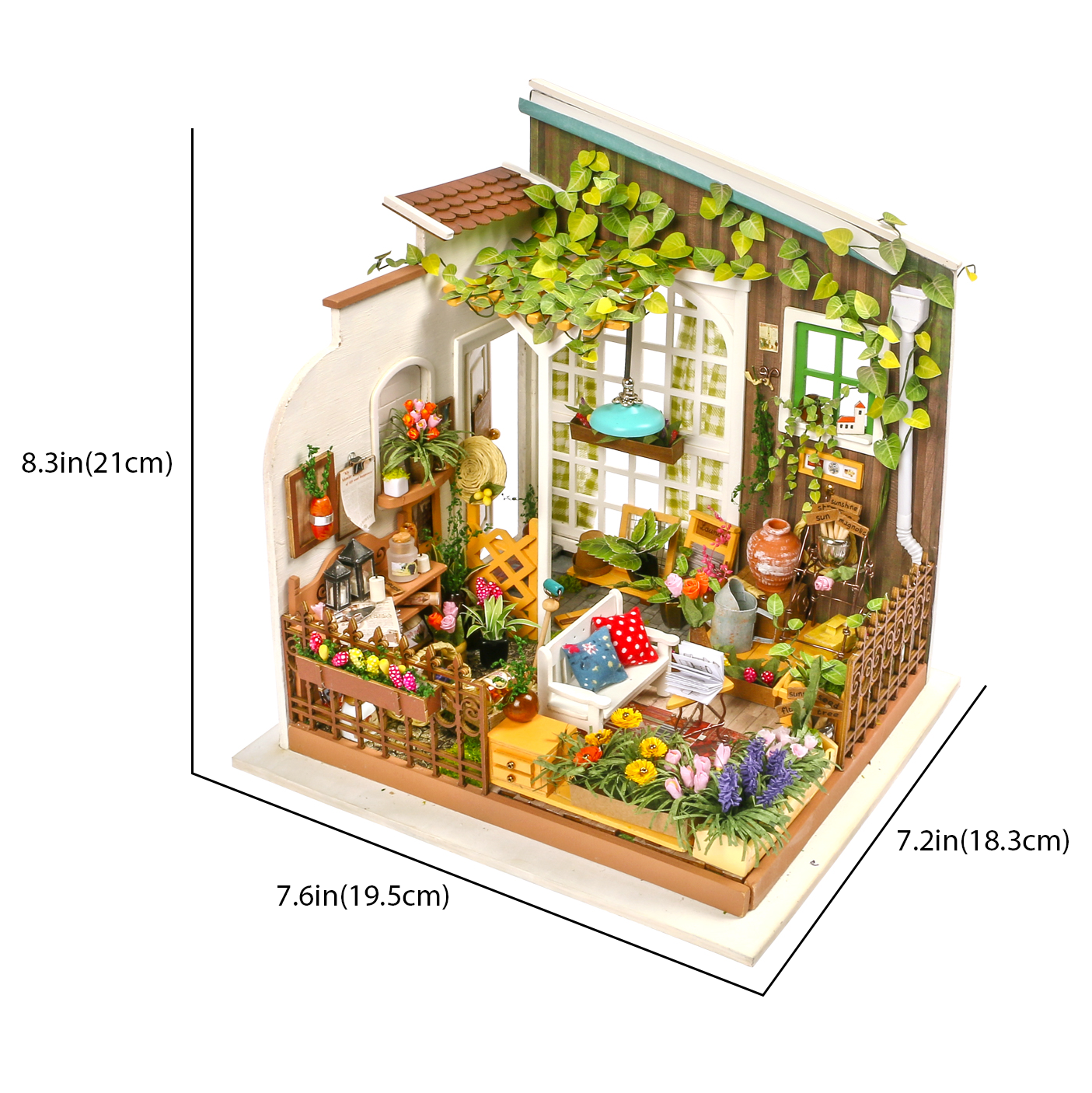 Miniature Flower Garden - Room DIY Kit With Mini Floral Decorations