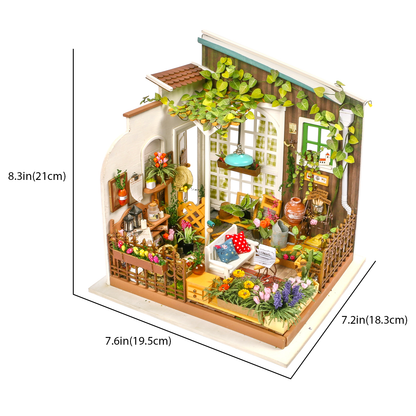 Miniature Flower Garden - Room DIY Kit With Mini Floral Decorations