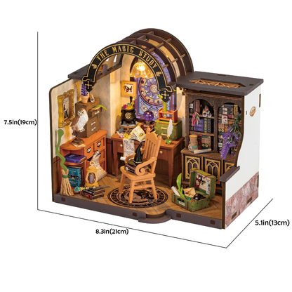 Miniature Magic Study Hall - Room DIY Kit With Mini Furniture