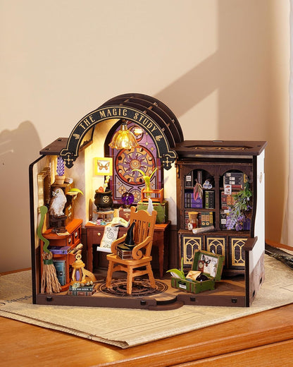 Miniature Magic Study Hall - Room DIY Kit With Mini Furniture