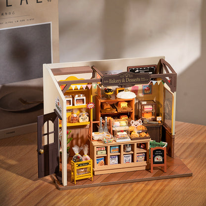 Miniature Bakery & Dessert - Room DIY Kit With Mini Wooden Furniture