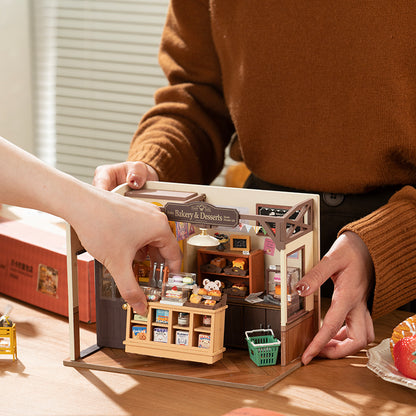 Miniature Bakery & Dessert - Room DIY Kit With Mini Wooden Furniture