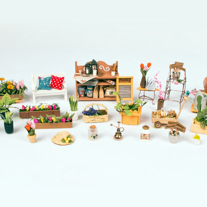 Miniature Flower Garden - Room DIY Kit With Mini Floral Decorations