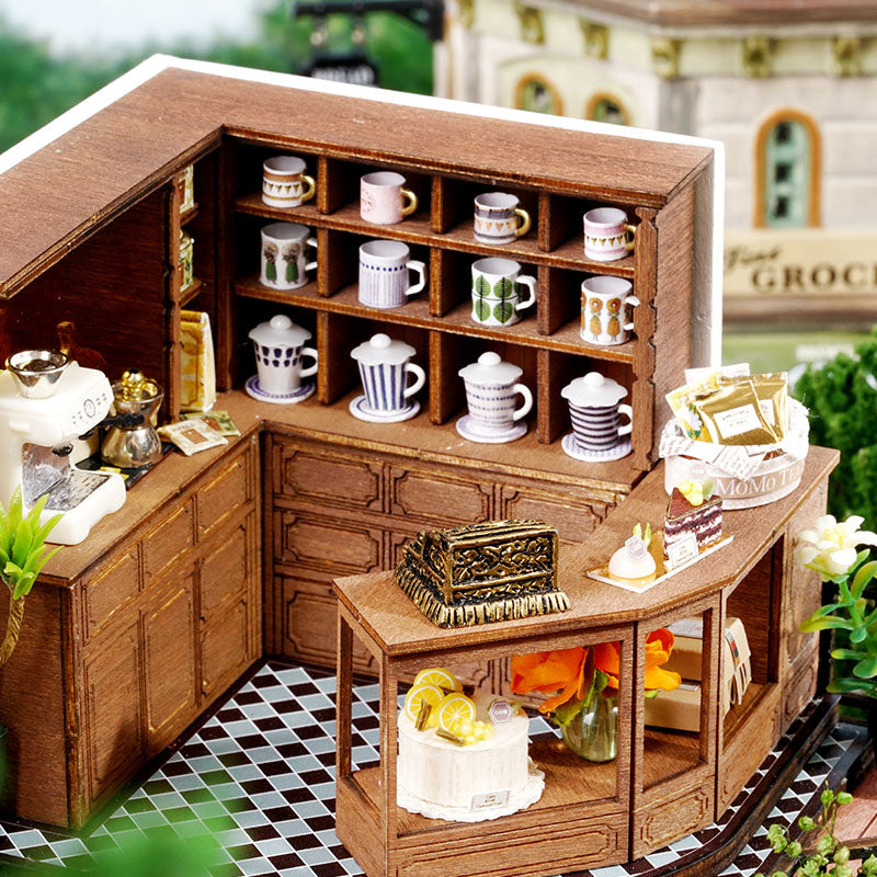 Miniature Forest Tea Shop - House DIY Kit With Mini Furniture